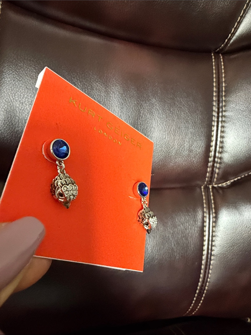 NWT KURT GEIGER Eagle Crystal Drop Earrings - Picture 5 of 8